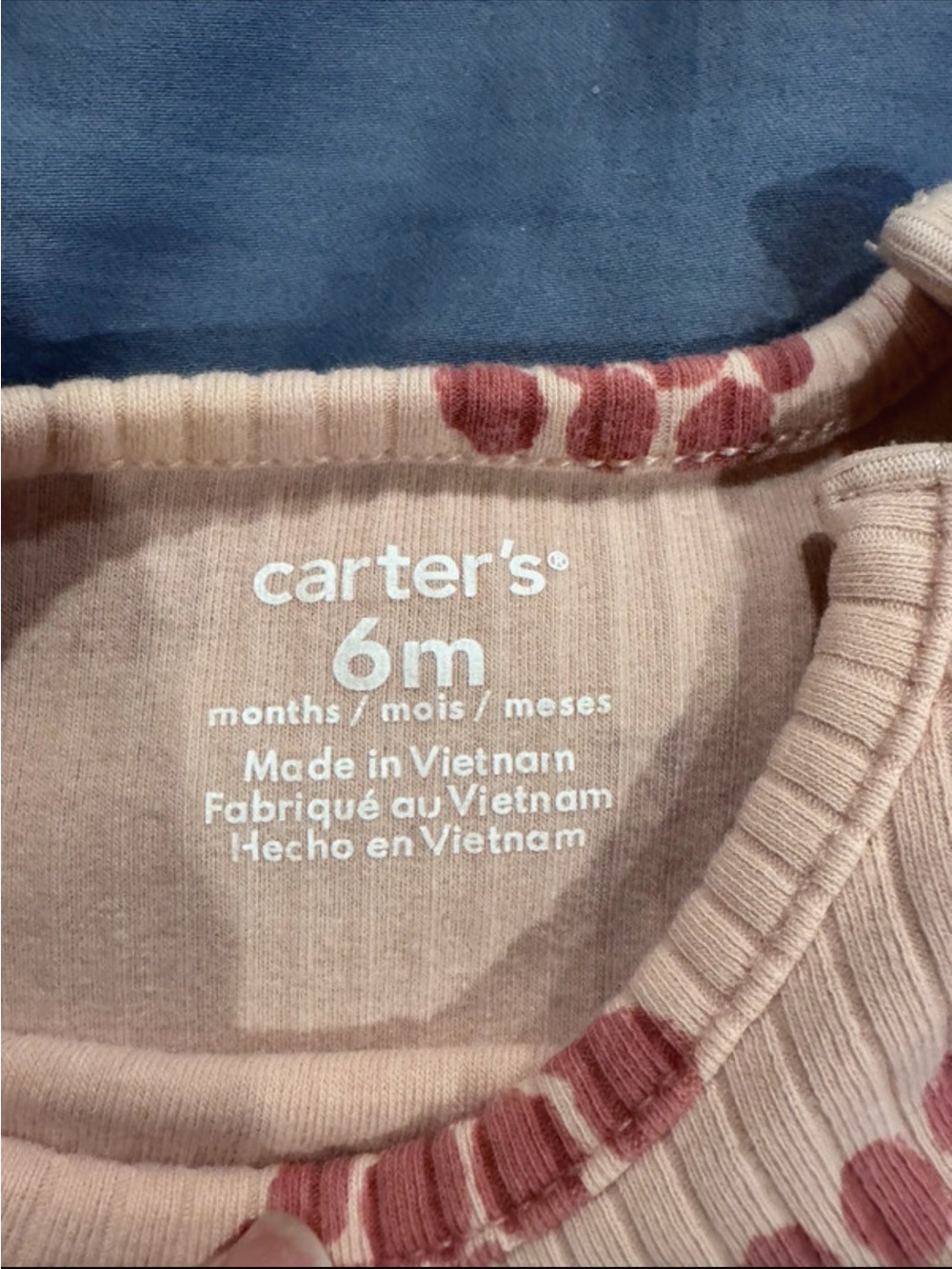 Carter's Pink Ribbed Pajama Set with Raspberry Print - Picture 2 of 6